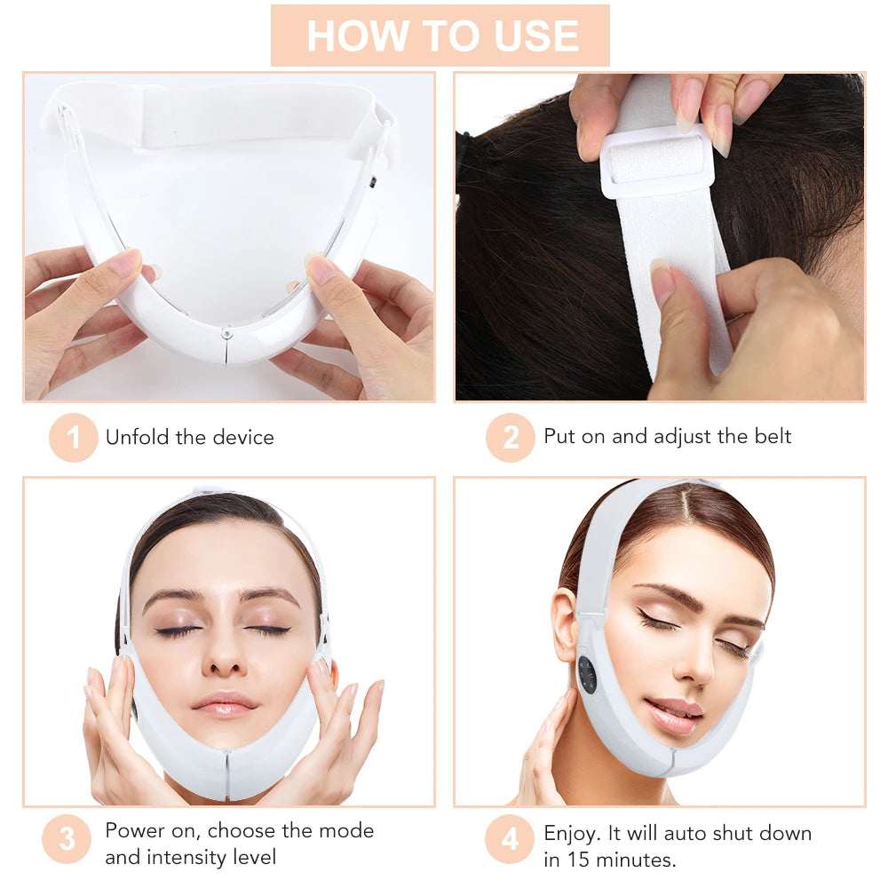 GlowPro VIP EMS Facial Sculptor: LED Photon Therapy & Vibration Massager for Firming, Slimming, and V-Line Lift